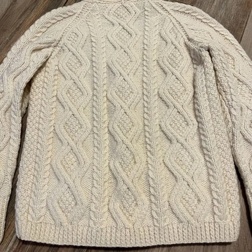Kennedy of Ardara Vintage 100% Wool Sweater Button Down Republic of Ireland Lg - Picture 6 of 8